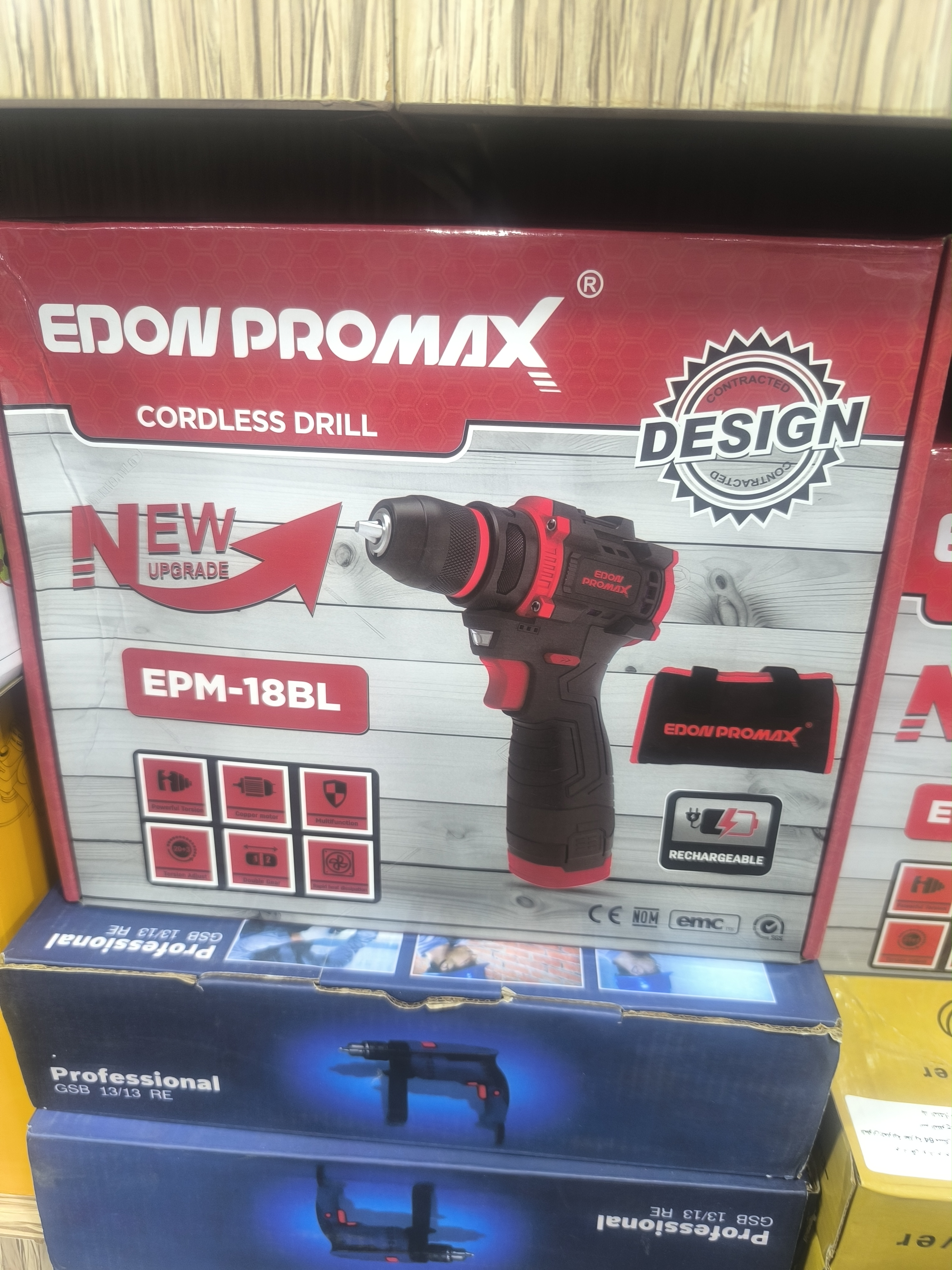 دریل شارژی دوباطری برند ادون پرو مکس جنس درجه یک همراه کیف برزنت سر پیچ دریلی تخصصی ارسال رایگان
